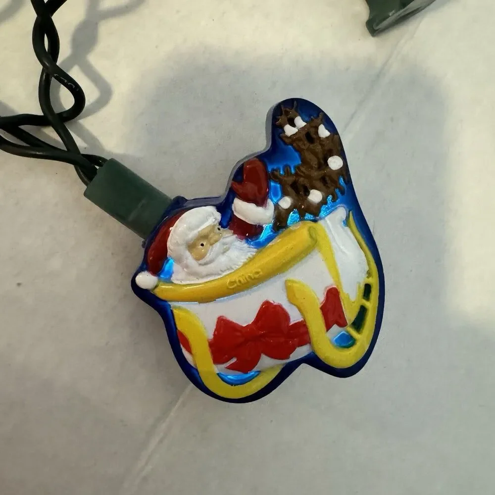 Vintage The Night Before Christmas Storytelling Light Strand Music Works Video